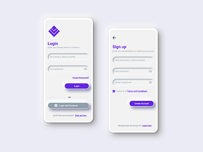 Neumorphism Login Screen minimal minimalism minimalist minimalistic mobile ui neumorph neumorphic neumorphic design neumorphism ui ux ui design uidesign uiux