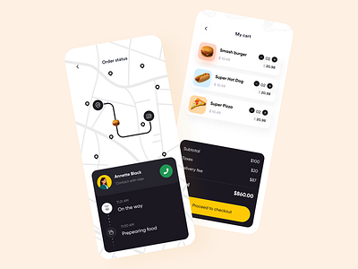 Food delivery app appdesign appdesigner burger delivery app delivery service design design dribbble best shot food and drink food app food delivery app food delivery application foodie minimal mobile app ofspace agency online food app product design restaurant app tracking trendy design