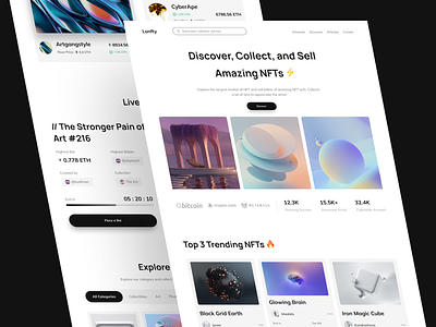 Lanfty Landing Page ⚡️ component crypto design hero section home page landing builder landing page nft nft landing page project ui ui kit ux web design website