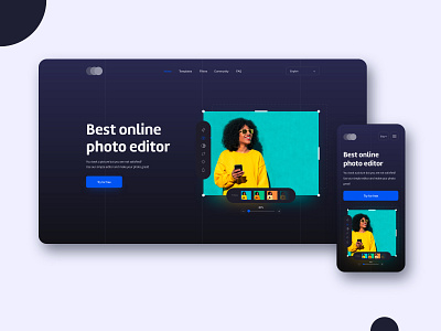 Online photo editor 📸 interface mobile photo edit photo editing photo editor product design ui uidesign ux webdesign website design