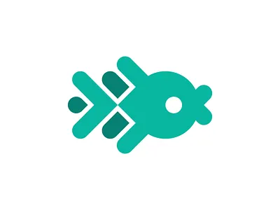 Fish 2d branding design fish flat grid icon kiss logo logotype mark minimalistic nature negative space sea shape sign simple symbol vector