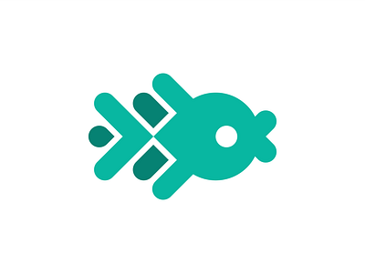 Fish 2d branding design fish flat grid icon kiss logo logotype mark minimalistic nature negative space sea shape sign simple symbol vector