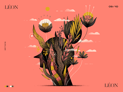 09 | LÉON — LÉON art artwork character character design design floral flowers handmade illustration leon music silhouette