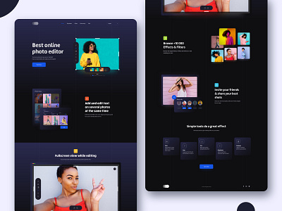 Online photo editor 📸 LandingPage interface landingpage photo edit photo editing photo editor product design ui uidesign ux webdesign website website design