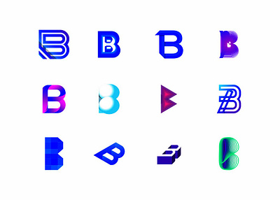 Logo Design Concept by B branding flat icon logodesign minimal modern logo typography