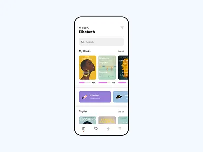 Bookstore audiobook audiobooks books bookshop colorblock iconography icons ux