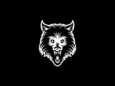 Fierce Wolf Logo for Sale animal branding danger dark design fierce head horror illustration logo mark modern pack premium sale sports teeth vector werewolf wolf