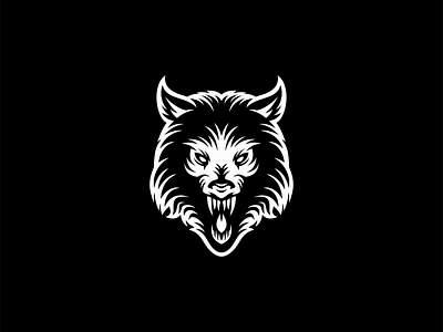 Fierce Wolf Logo for Sale animal branding danger dark design fierce head horror illustration logo mark modern pack premium sale sports teeth vector werewolf wolf