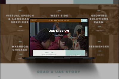 Urban Autism Solutions autism branding design foundation layout ui ux website