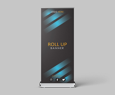 It's the roll up banner banner black branding design illustration logo mockup poster typography vector