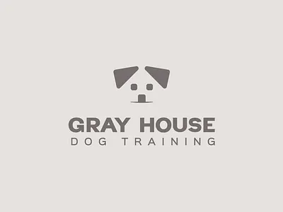 Gray House Dog Training animated logo brand design brand identity branding dog dog logo gradients hand drawn type illustration stationery