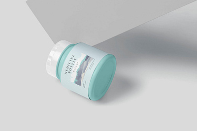 Small Round Plastic Jar Mockups art branding design jar jar mockup jar mockups label mock up mockup mockup set mockups package plastic plastic jar mockup product product mockup psd psd template round small