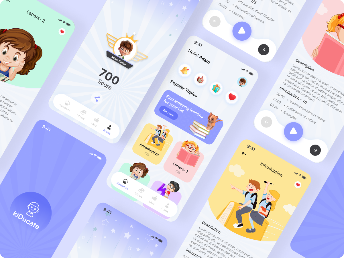 Kids Educational App by MC-UIUX for Master Creationz -Global UI UX ...