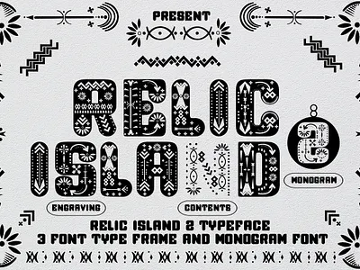 Relic Island 2 design font awesome font design hand drawn lettering logo monograms monongramfont relicksiland typography