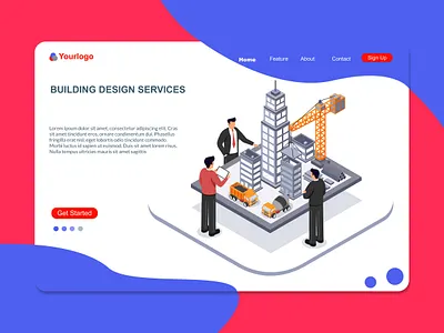 architect website header 2020 trend 2020 trends construction website design figma ui design ui kit ux design web website website header xd ui kit