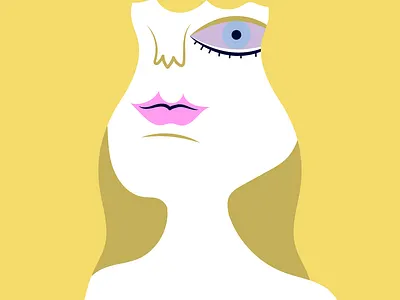 Bubble Gum blonde illlustration illustrator pink portrait purple vector woman yellow