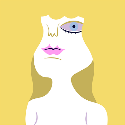 Bubble Gum blonde illlustration illustrator pink portrait purple vector woman yellow