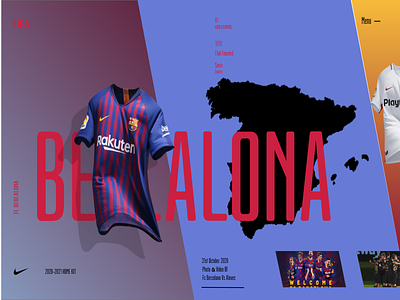 Fc Bercalona branding design ui ux web website