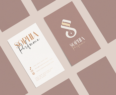 Sophia Perfume Logo and Color Palette Design color palette logo logo design logotype visit card