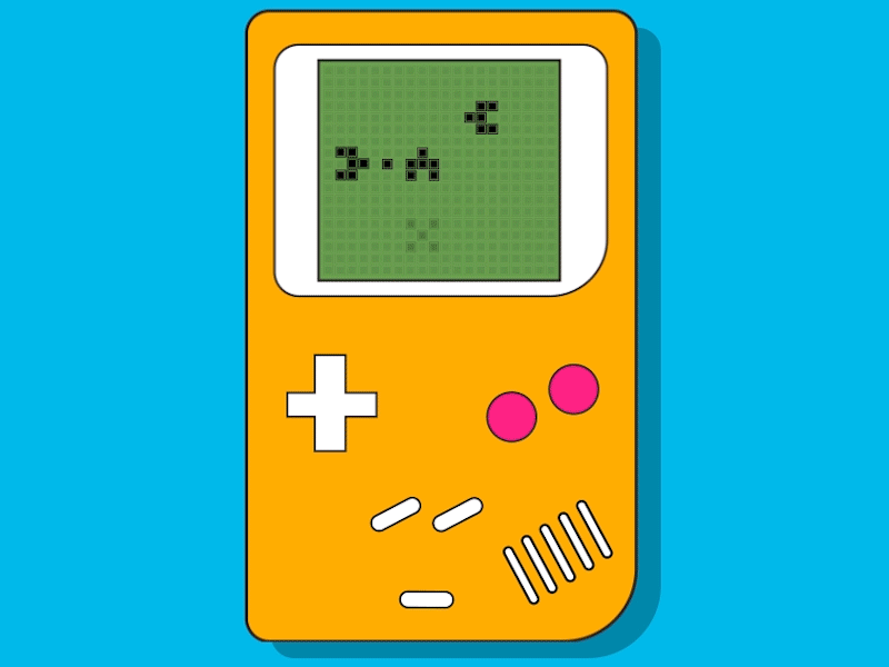 Gamboy aftereffects animated gif gameboy illustration illustrator logo minimal motion motion design motion graphic motiongraphics motionlovers vector