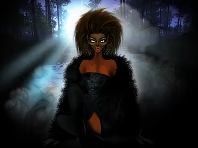 Wolfwoman creature fashion halloween halloween bash illustration monster wolf wolfman wolfwoman