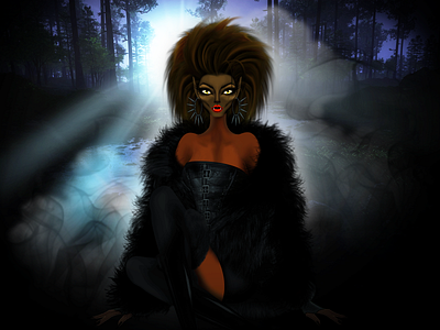 Wolfwoman creature fashion halloween halloween bash illustration monster wolf wolfman wolfwoman