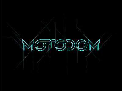 Motodom branding design identity illustration legacy logo logotype mark moto motorcycle sagitov7 tron typography