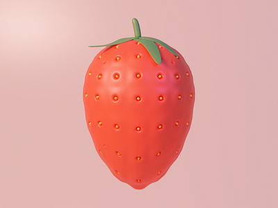Strawberry 3d 3d animation 3d art abstract art blender3d c4d cinema4d cyclesrender design illustration motiongraphics octane redshift render surreal ui uidesign webdesign