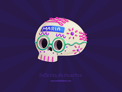 Feliz dia de muertos 2020 candy character cute dia de muertos illustration kawaii mexico procreate skull sugar