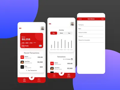 Mobile Banking App bank app banking app dailyuichallenge mobile app uidesign ux