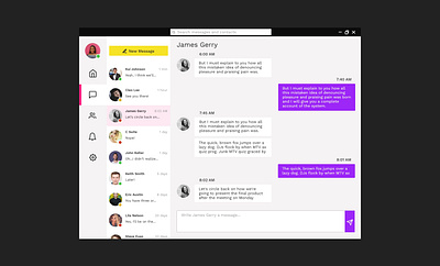 Messaging App bright daily ui 013 dailyui messaging