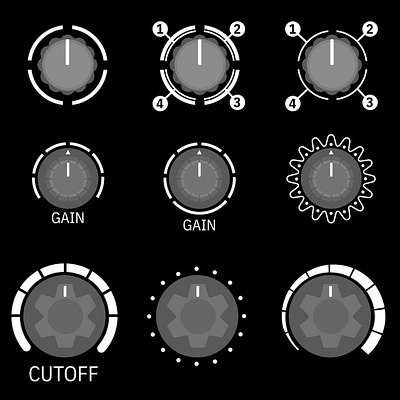 Synthspace UI elements design synth ui