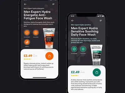 L'Oréal Men Expert Mobile App app application design designer ios iphone mobile ui ui design user experience user interface user interface design userexperiencedesign userinterface ux