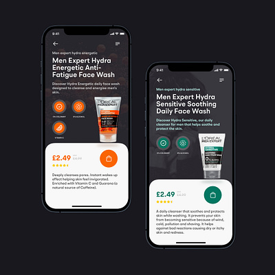 L'Oréal Men Expert Mobile App app application design designer ios iphone mobile ui ui design user experience user interface user interface design userexperiencedesign userinterface ux