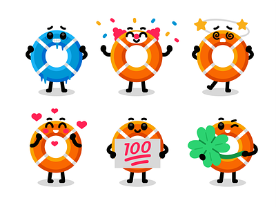 Floaty mascot - new Poses app branding cartoon character character design creative cute digital flat float friendly funny graphic design illustration logo mascot orange safe trading ui