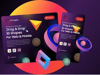 3D Shapes Website Design 3d 3d art 3dshapes art banner branding concept design dubaidesigner figma illustration mobile ui product product design typography uiux uiuxdesign vector website website design