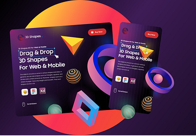 3D Shapes Website Design 3d 3d art 3dshapes art banner branding concept design dubaidesigner figma illustration mobile ui product product design typography uiux uiuxdesign vector website website design