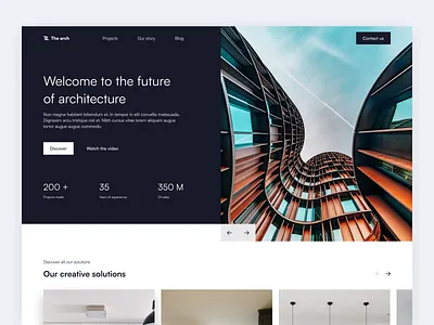 The Arch - Architecture agency agency architecture dark design minimalist real estate typography ui ux web design white