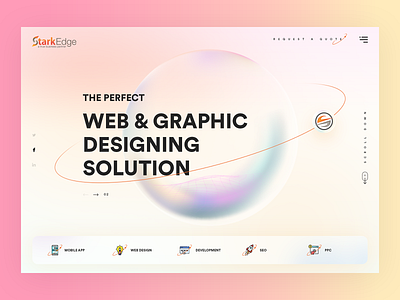 Web Solution Company Banner Design banner banner design branding business website creative design design graphic design home page illustration it services it website landing page logo minimal design services ui uiux vector web solution website