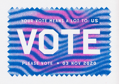 Please Vote 2020 2020 design illustration lettering pattern psychedelic riso risograph vote