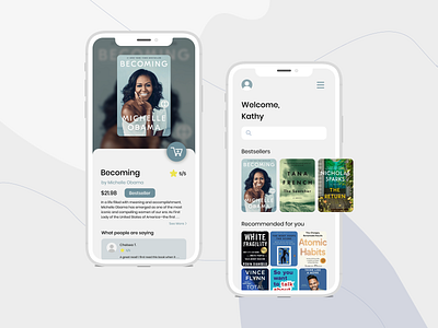 Daily UI Challenge #012 - Bookstore E-Commerce Shop app becoming bestseller book books bookstore branding checkout daily 100 challenge daily ui dailyui dashboard design michelle obama ui ux