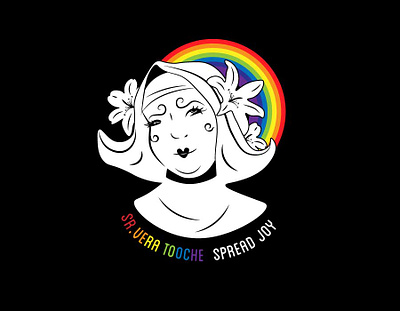 Sister Shirt black white dragqueen drawing fundraising gaypride illustration rainbow shirtdesign vector