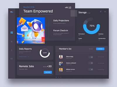 Team/Up App Dashboard concept idea illustration mansoor page unlikeothers webdesign