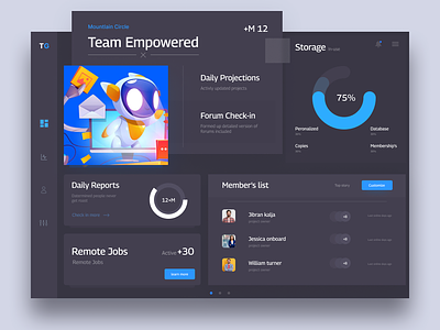 Team/Up App Dashboard concept idea illustration mansoor page unlikeothers webdesign