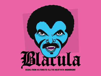 Blacula blacula blaxploitation halloween illustration