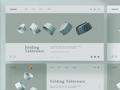 Folding Tableware banner branding product tableware ui