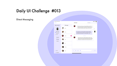 DailyUI 013 adobe xd app daily ui dailyui dailyuichallenge design direct messaging message app ui web webdesign