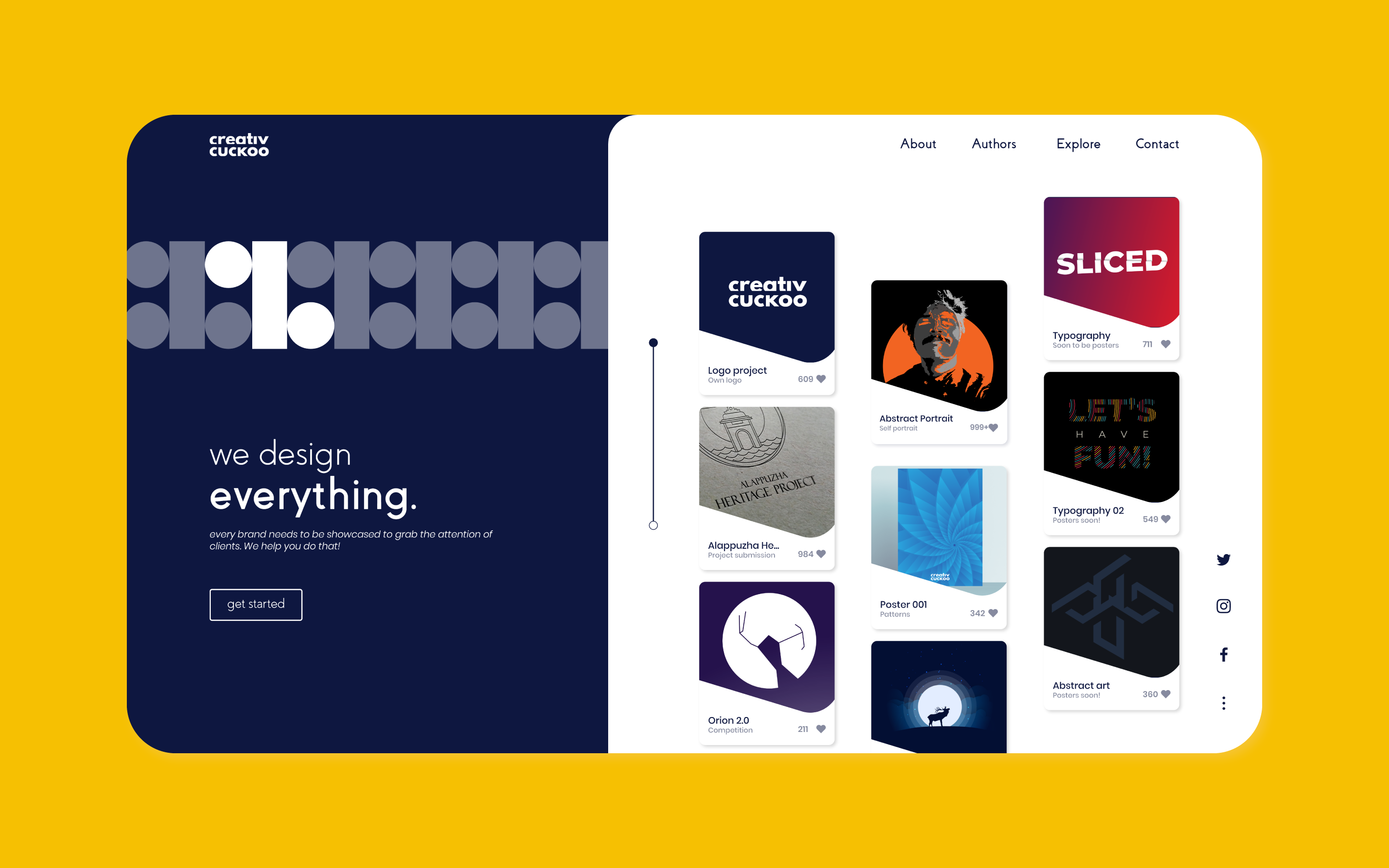 Landing page - Creative Agency dailyui design flat graphic design illustration minimal ui ux vector web