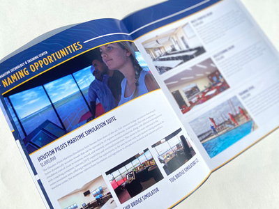 Maritime Naming Opportunities brochure blue brochure college community college gold houston texas