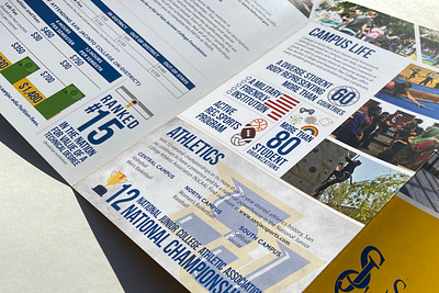 San Jacinto College recruiting brochure brochure college community college design editorial design infographics layout recruiting z fold